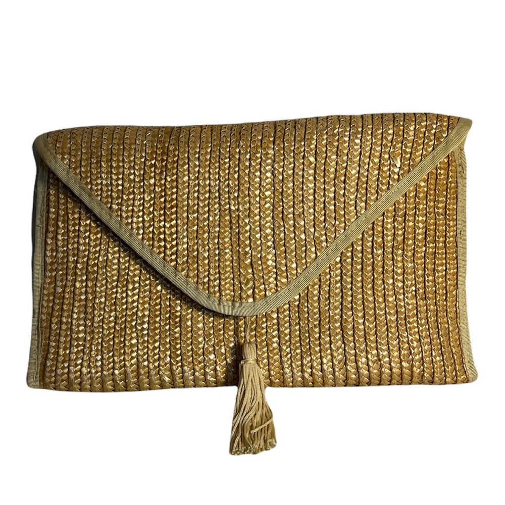 Straw Envelope Clutch NWOT